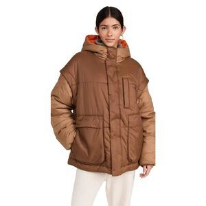 UGG unisex small/medium Kristian Convertible Puffer Coat brown orange